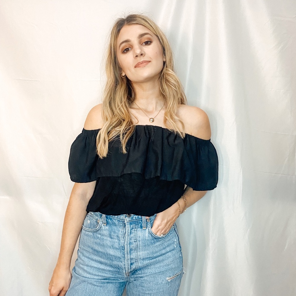 French connection off-the-shoulder top